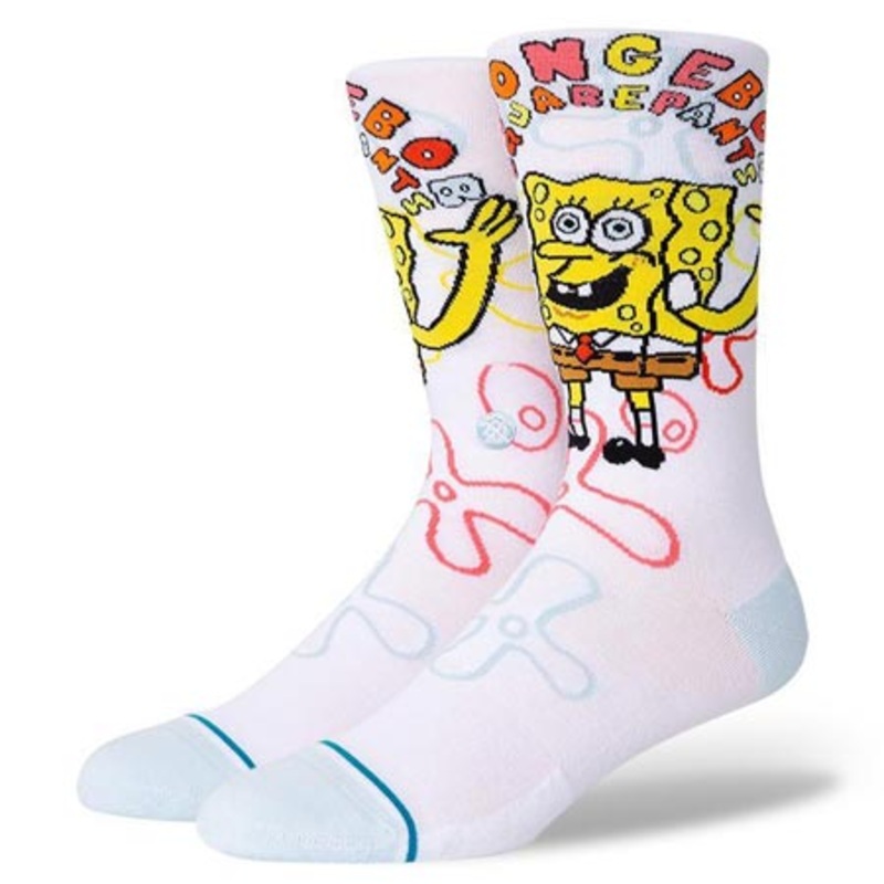 Stance Imagination Bob Kids Socks White Large