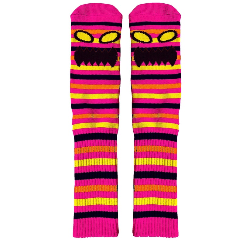 Toy Machine Monster Face Mini Stripes Neon Pink