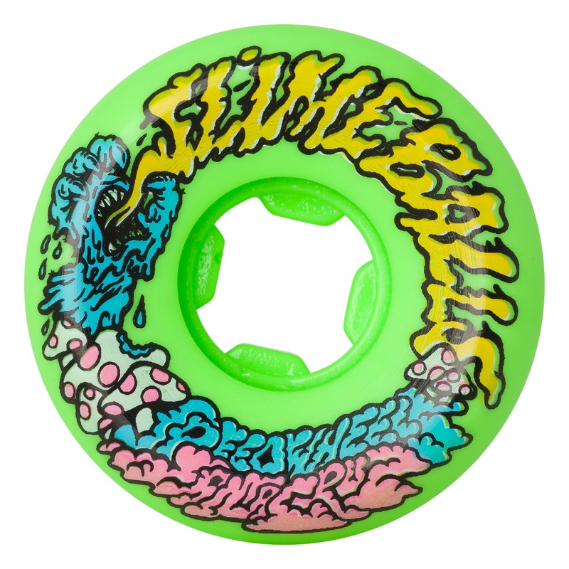 53mm Vomit Mini Green 97a Slime Balls Skateboard Wheels Green 53mm