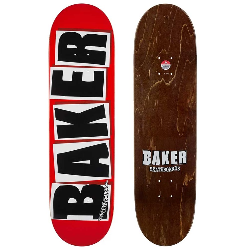 Baker Skateboard Brand Logo Black/Red Deck 8.475″ Deck only 8.4