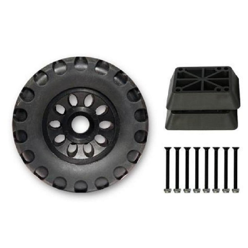 Black All Terrain Off Road Longboard Wheel Kit