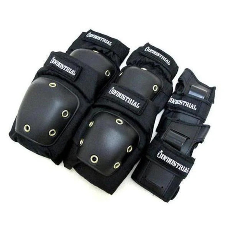 Industrial Black Cap Skateboard Pad Set X-Small