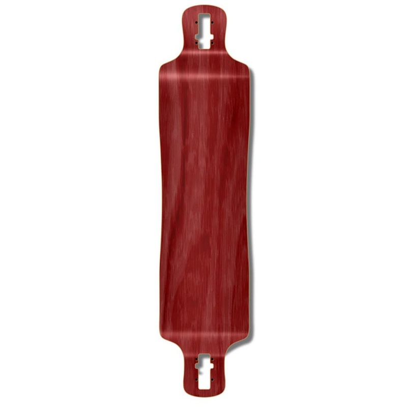 Punked Lowrider Blank 40″ Longboard Drop Through Deck – Stained Red Deck