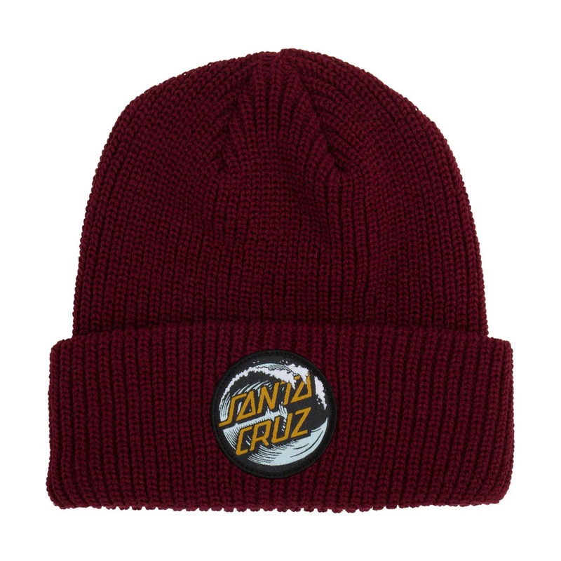 Santa Cruz Beanie Wave Dot Maroon OS
