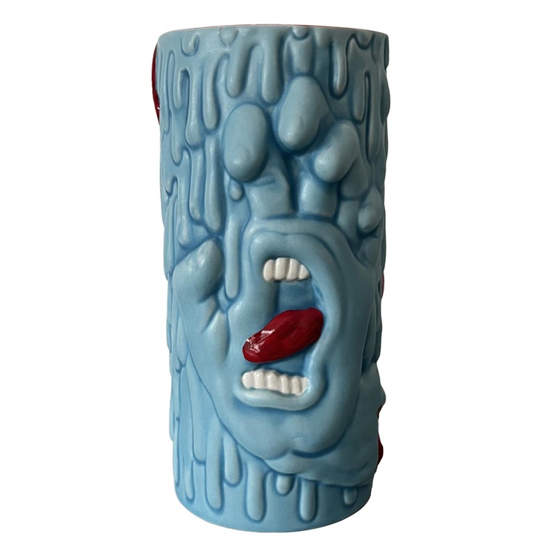 Screaming Hand 16oz Santa Cruz Tiki Mug Blue/Red OS