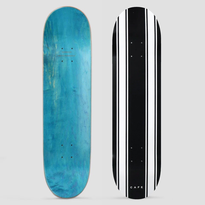 Skateboard Cafe 8.38 Stripe Skateboard Deck Black / White