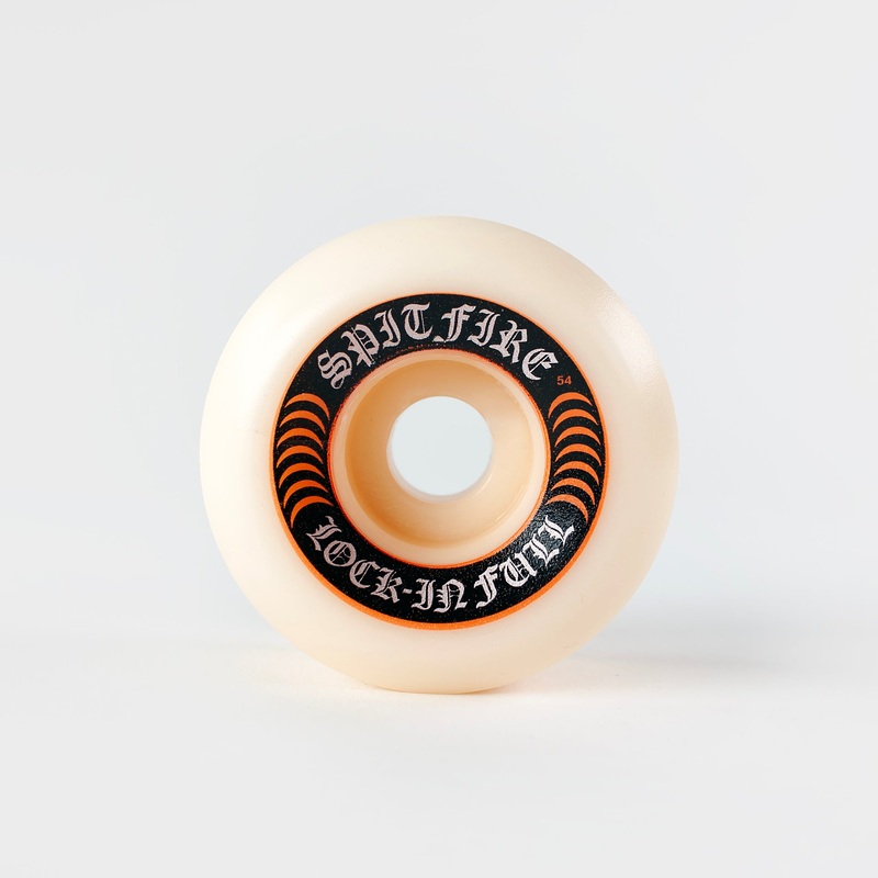 Spitfire – 54mm – 99a(DU) Formula Four Wheels Lock-Ins – White 54mm