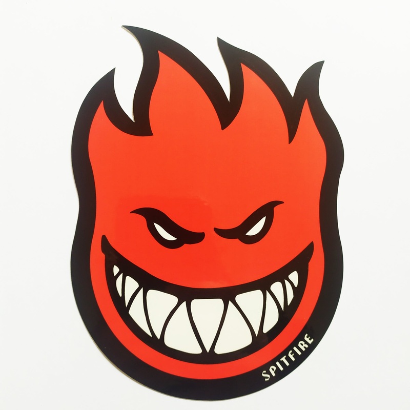 Spitfire Wheels – Bighead Fireball Skateboard Sticker Red Small