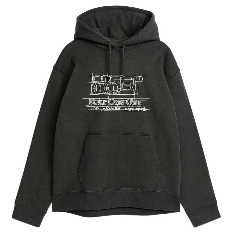 411VM VX Pullover Hooded Sweatshirt Black Medium