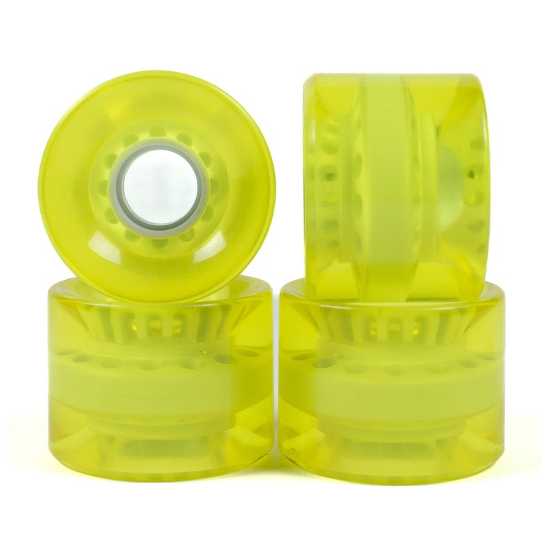 Blank 82A Clear Yellow Cruiser Wheels (59mm) 82A 59 MM