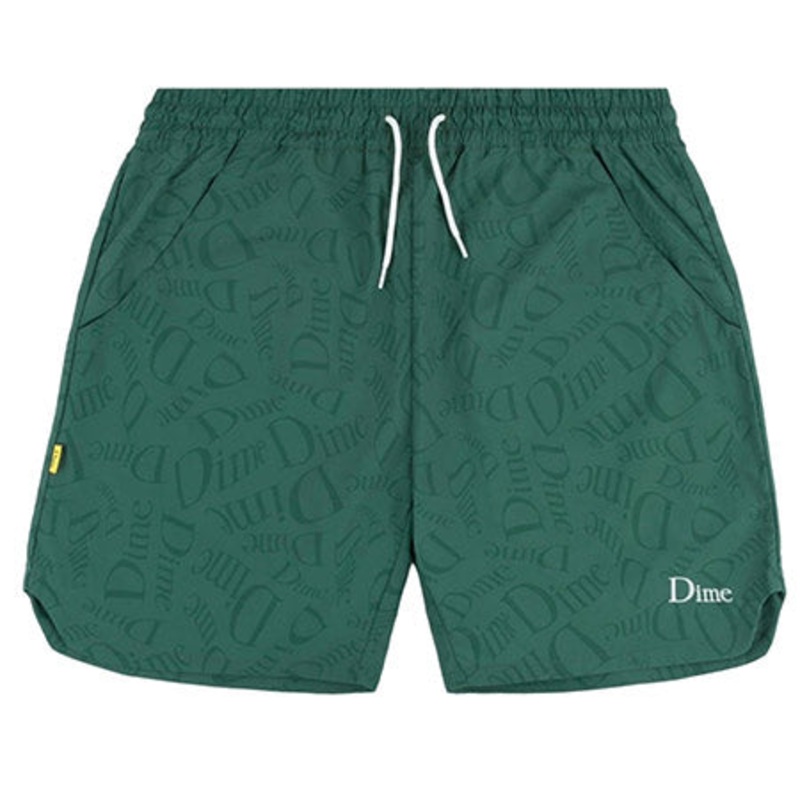 Dime Allover Shorts Dark Green Extra Large