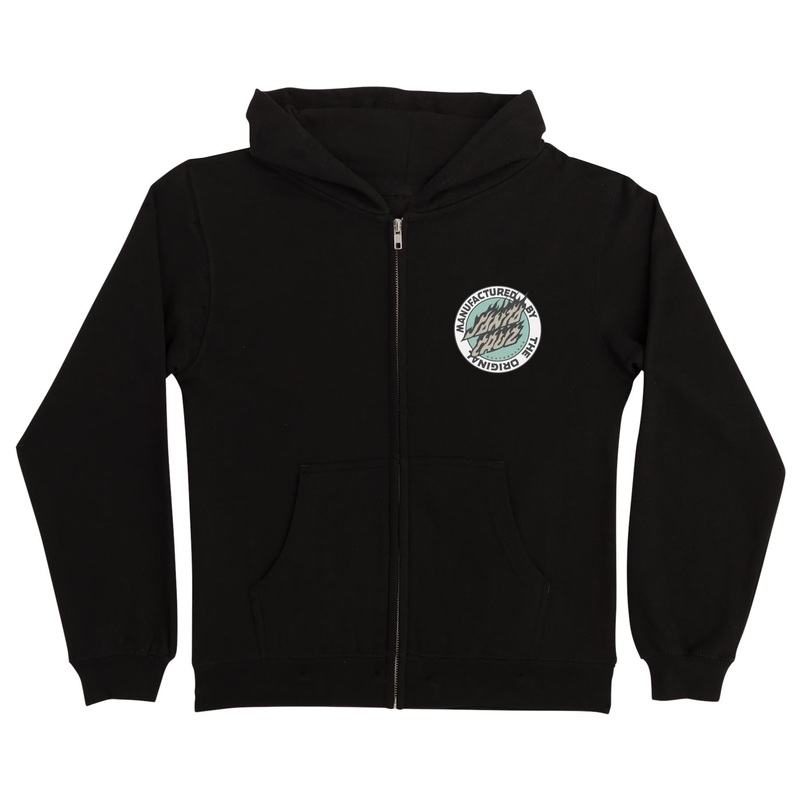 Flamed MFG Dot Santa Cruz Youth Zip Hoodie Black S