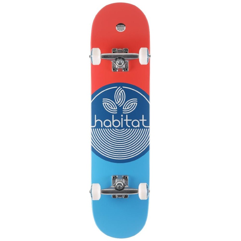 Habitat Leaf Dot Blue 7.75″ Complete Skateboard Complete