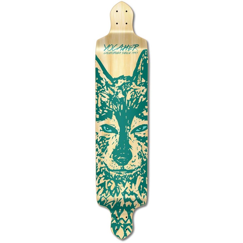 Punked Drop Down Longboard Deck – Spirit Animal WOLF Deck