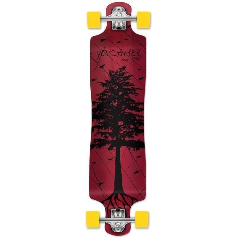 Punked Lowrider Double Drop Pines Red 40″ Longboard Complete