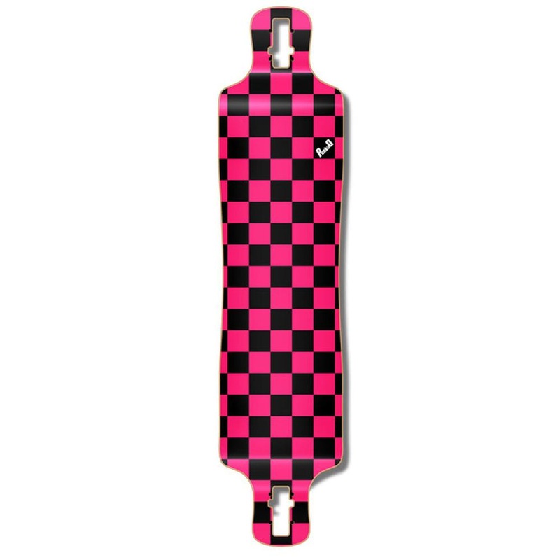 Punked Lowrider Longboard Deck – Checker Pink Deck