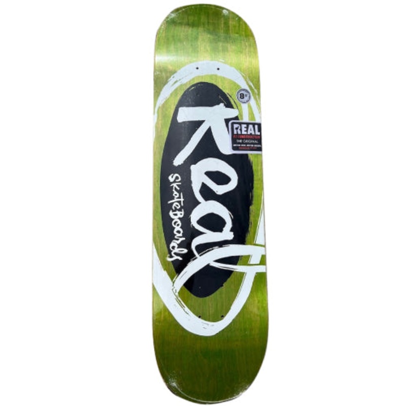 Real X Natas Kaupas Team Oval Skateboard Deck Green 8.5″ 8.5″