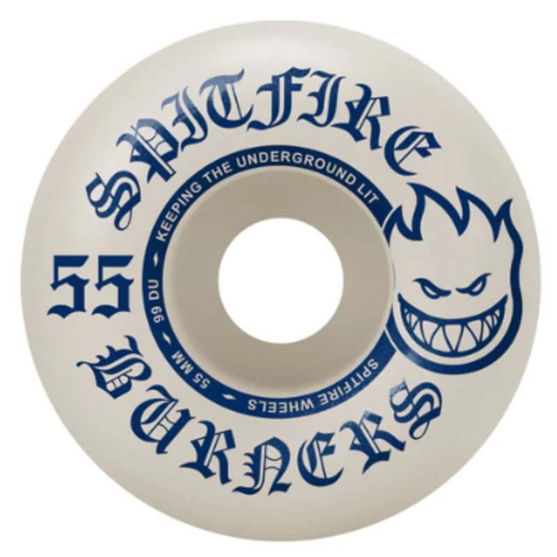 Spitfire 99a Burner Skateboard Wheels 55mm Blue 55mm