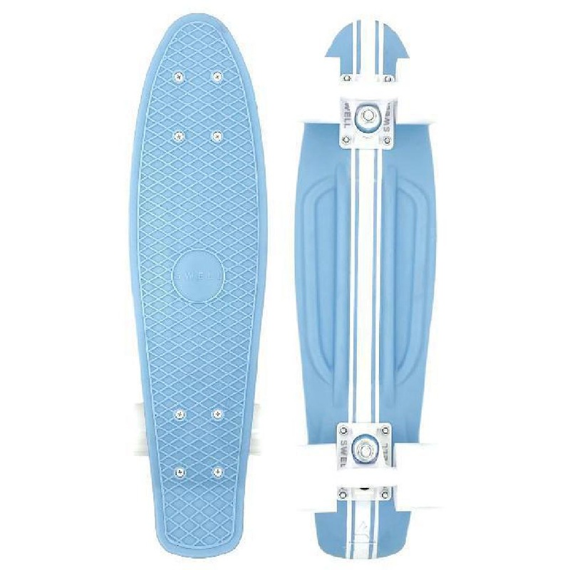 Swell 22″ Stringer Powder Blue White Mini Skateboard Complete
