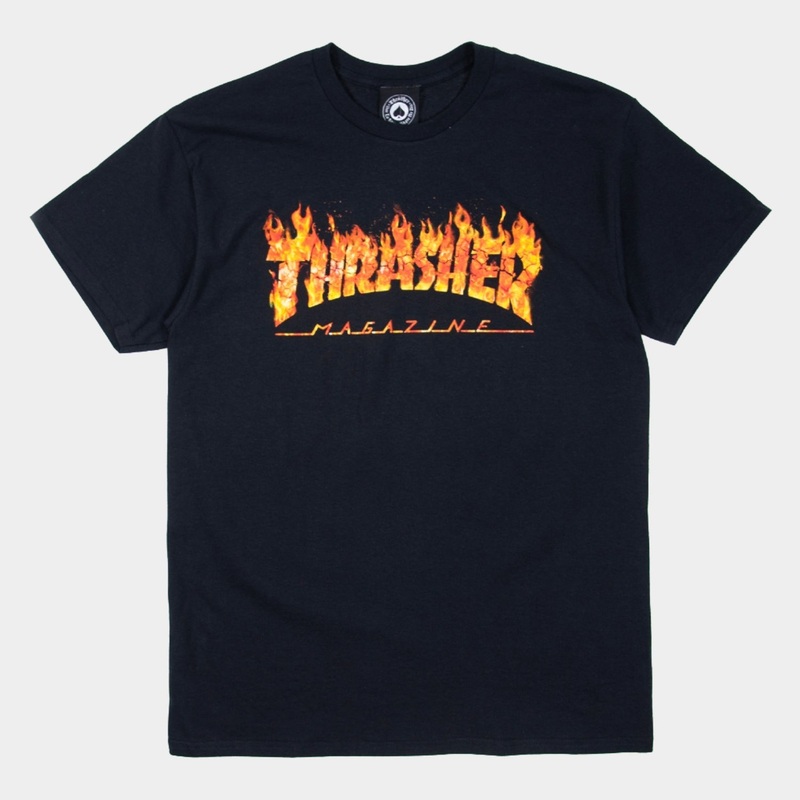 Thrasher Inferno Logo T Shirt – Black S