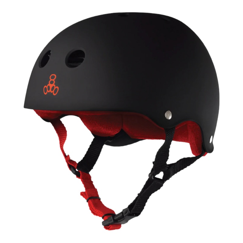 TRIPLE 8 SWEATSAVER HELMET BLACK RUBBER/RED S
