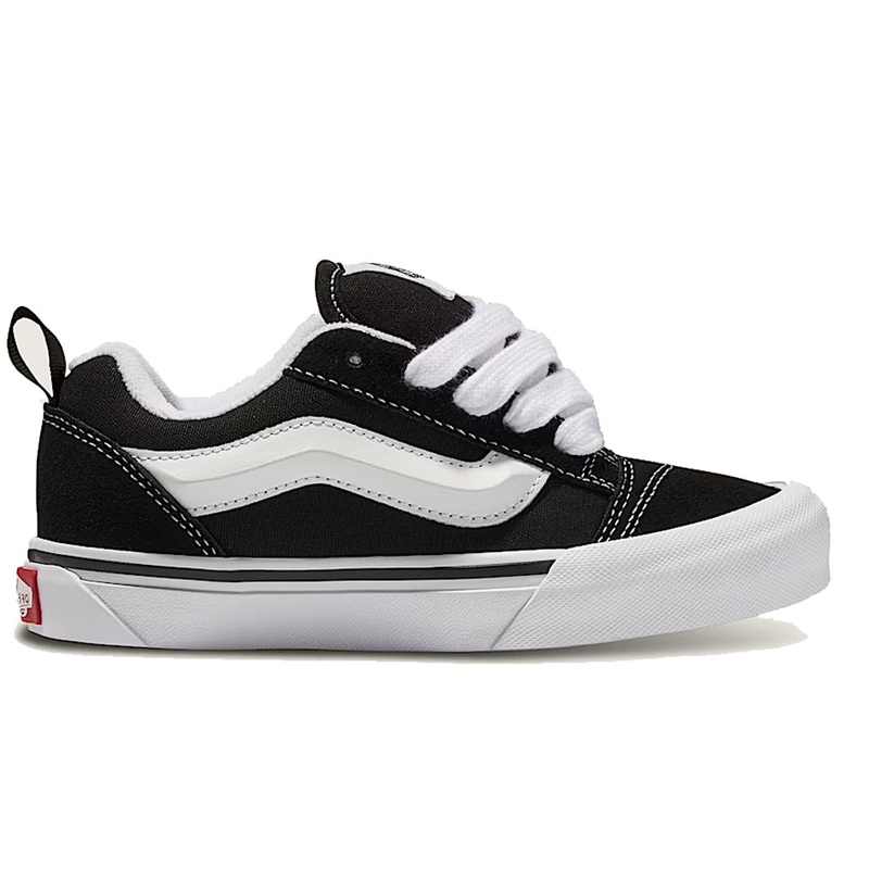 Vans Little Kids Knu Skool Shoes Black/ True White 10.5