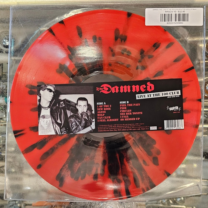 DAMNED, THE – LIVE AT THE 100 CLUB (SPLATTER VINYL) LP Record *Unofficial Release*
