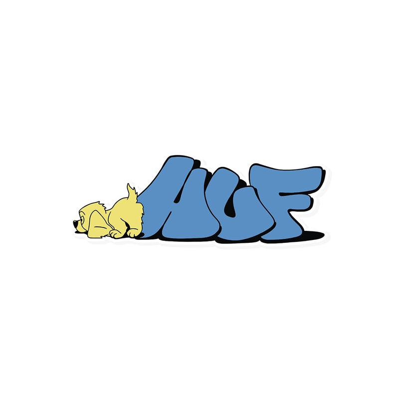 HUF Dog Sense Sticker Blue 4″