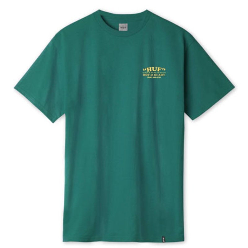 HUF Hot & Ready T Shirt Deep Jungle Extra Large