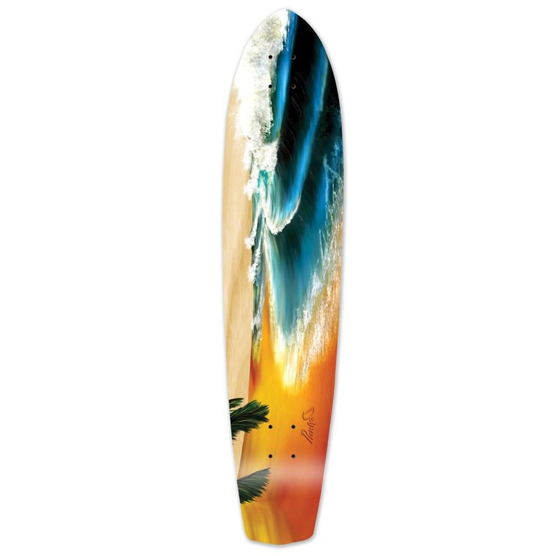 Punked Slimkick Longboard Deck – Beach Deck