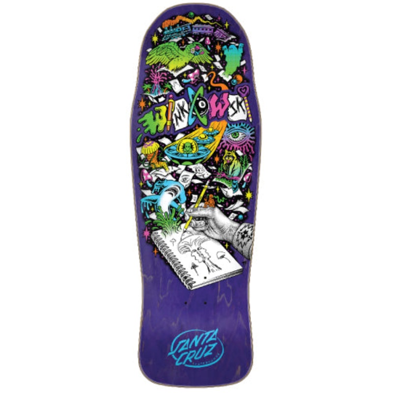 Santa Cruz Erick Winkowski Sketchbook Shaped Skateboard Deck 10.34″ 10.34″