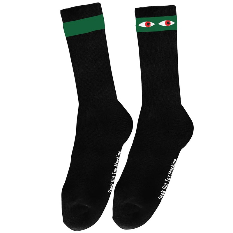 Toy Machine Seek Black Crew Socks Black One Size Fits All