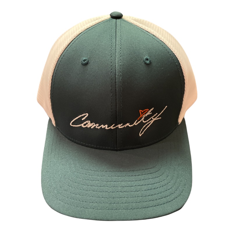 Community Hat SnapBack Green/White OS