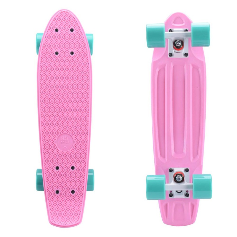 Fun Pink 22″ Mini Cruiser Skateboard for Kids Complete