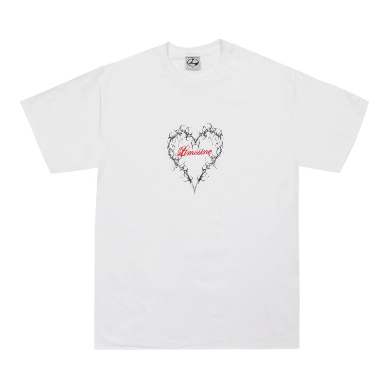 LIMOSINE HEART T SHIRT WHITE S