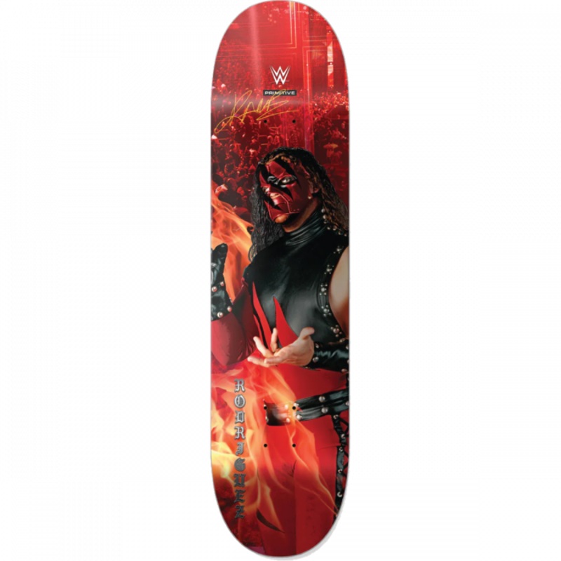 Primitive WWE Rodriguez Kane 8.25″ Red Skateboard Deck