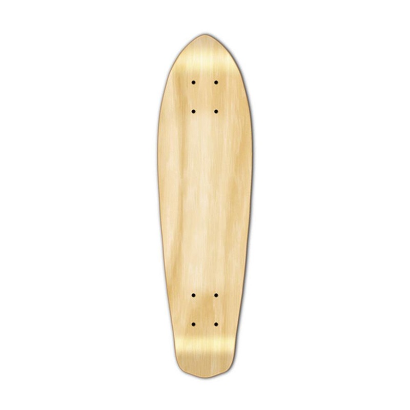 Punked Micro Cruiser Blank Deck – Natural Deck