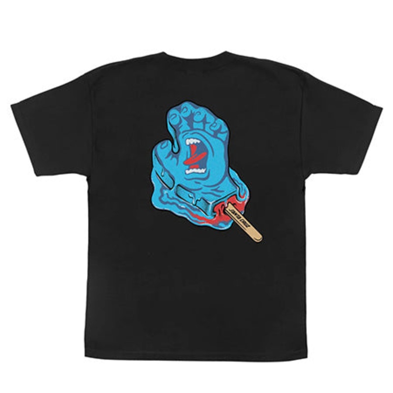 Santa Cruz Popsicle Hand Youth T Shirt Black Youth Extra Large
