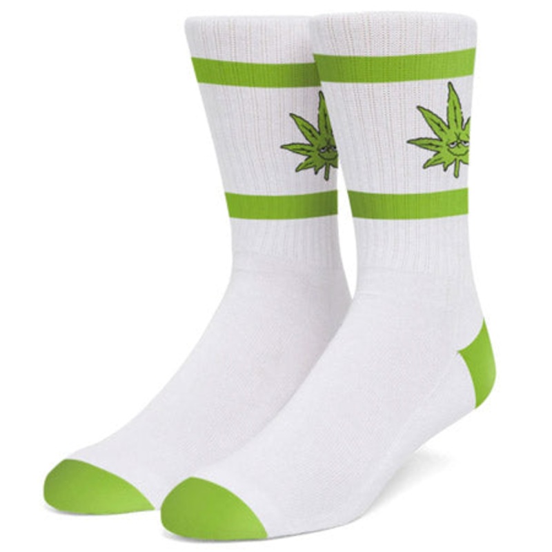 HUF Green Buddy Athletic Socks White One size fits all