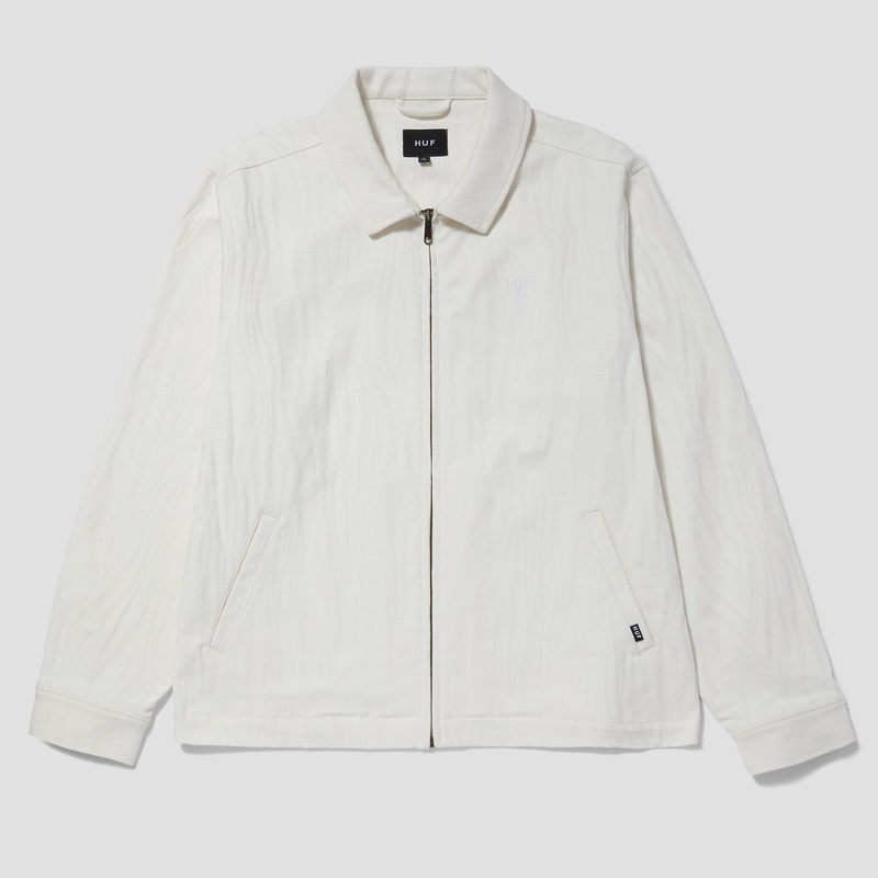 Huf Jacquard Tiger Work Jacket Ivory Small