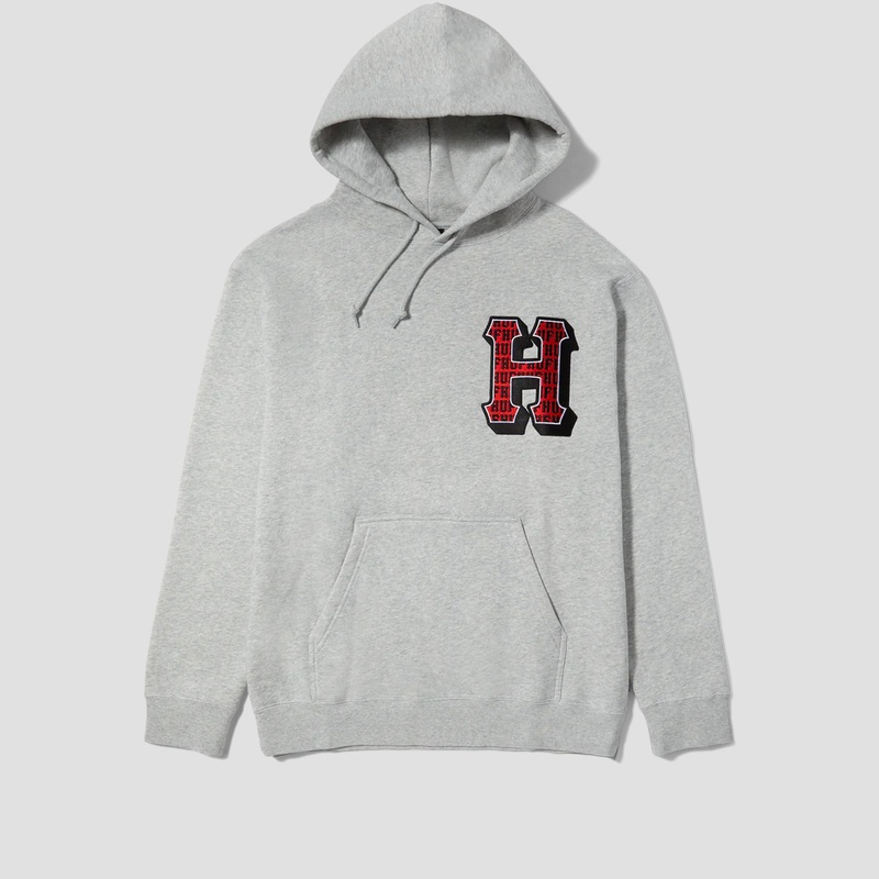HUF Thicc H Hood Heather Grey Small
