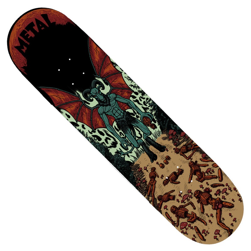 Metal Skateboards Jersey Devil Deck Multicolor 8.6 x 32.5 WB:14.25