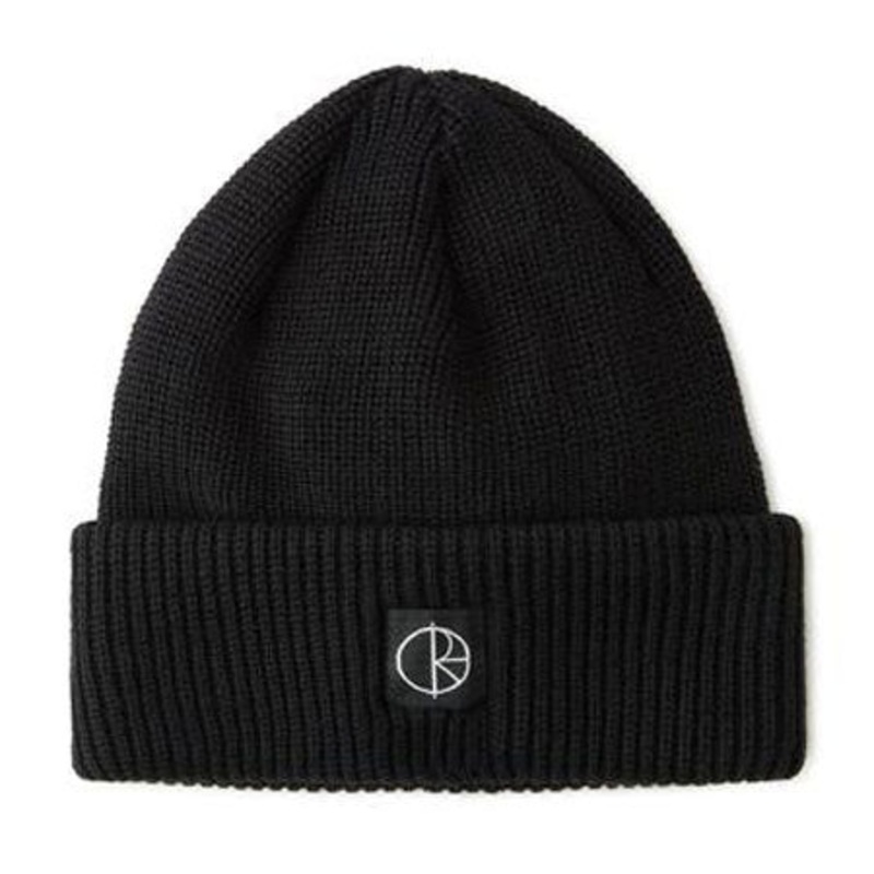 Polar Skateboards Double Fold Merino Beanie Black/ Black One size fits all