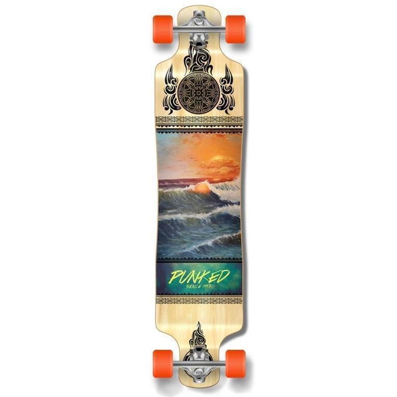 Punked Lowrider Double Drop Wave Scene 40″ Longboard Complete