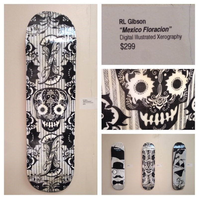 R.L. Gibson “Mexico Floracion” Original Art Skateboard Deck