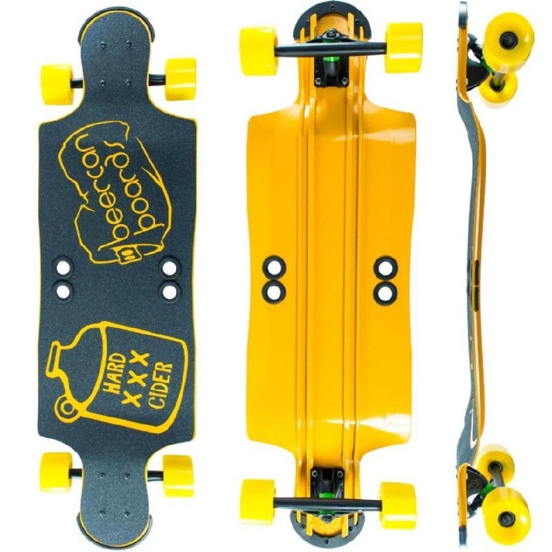 Beercan Yellow 35″ Hard Cider Drop Down Longboard Complete