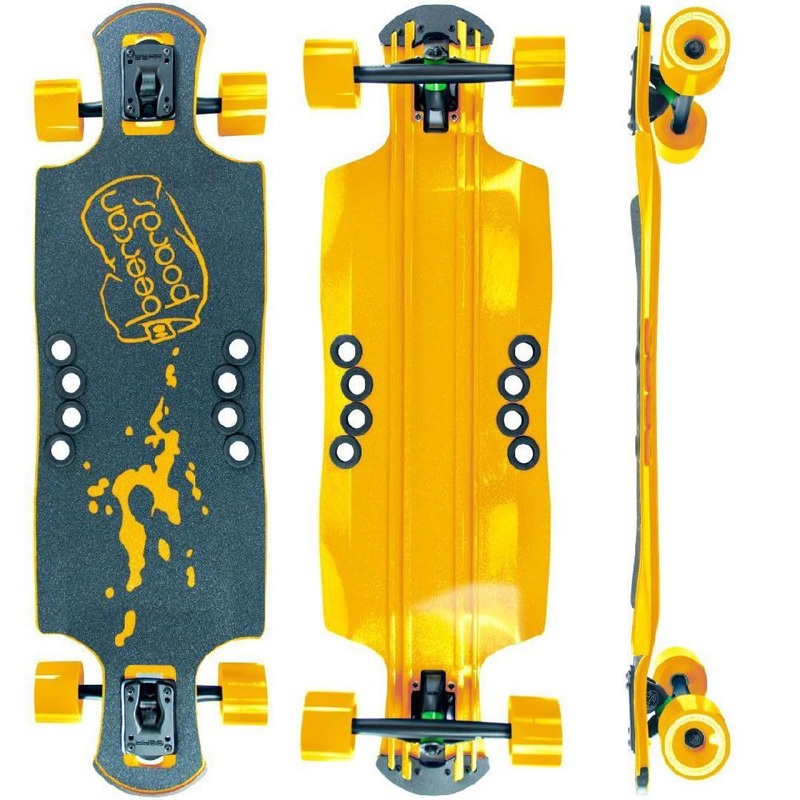 Beercan Yellow 35″ Oat Soda Drop Through Longboard Complete