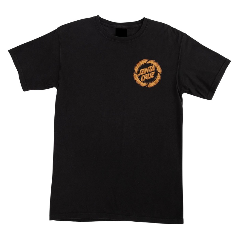 Flame Ringed Dot Womens Santa Cruz T-Shirt Black S
