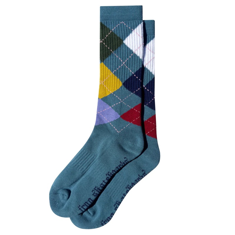 Frog Argyle Socks (Teal) OS