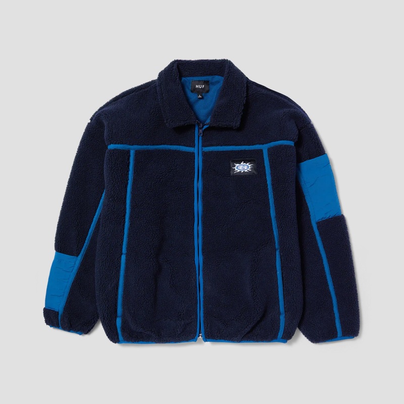 HUF Livingston Sherpa Jacket Blue Night Small